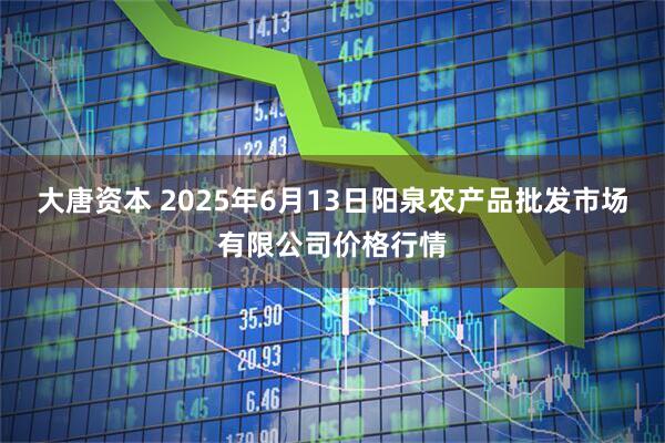 大唐资本 2025年6月13日阳泉农产品批发市场有限公司价格行情