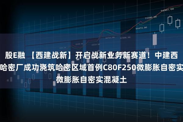 股E融 【西建战新】开启战新业务新赛道！中建西部建设哈密厂成功浇筑哈密区域首例C80F250微膨胀自密实混凝土